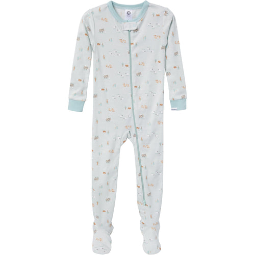 2-Pack Baby & Toddler Neutral Farm Snug Fit Footed Pajamas