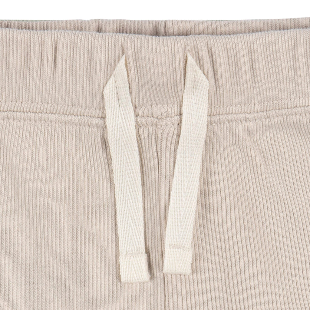 2-Piece Baby Boys Beige Bodysuit and Shorts Set