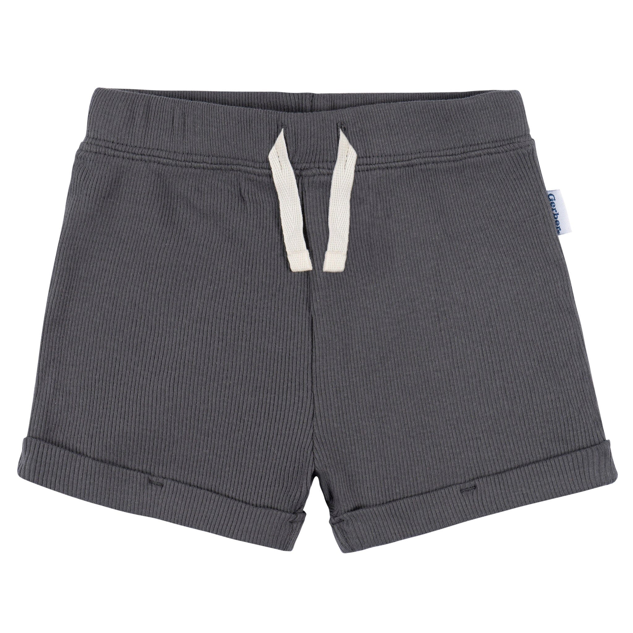 2-Piece Baby Boys Dark Grey Bodysuit and Shorts Set
