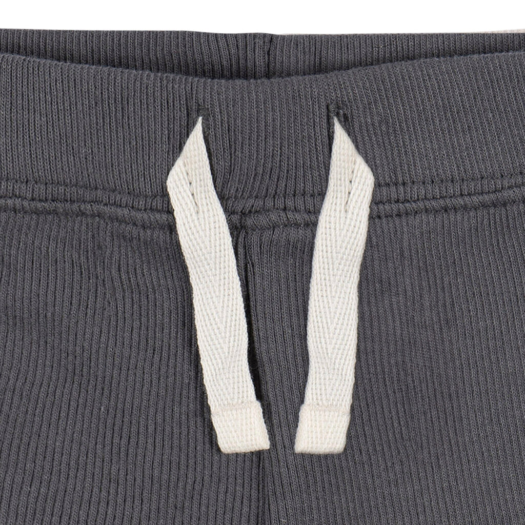 2-Piece Baby Boys Dark Grey Bodysuit and Shorts Set