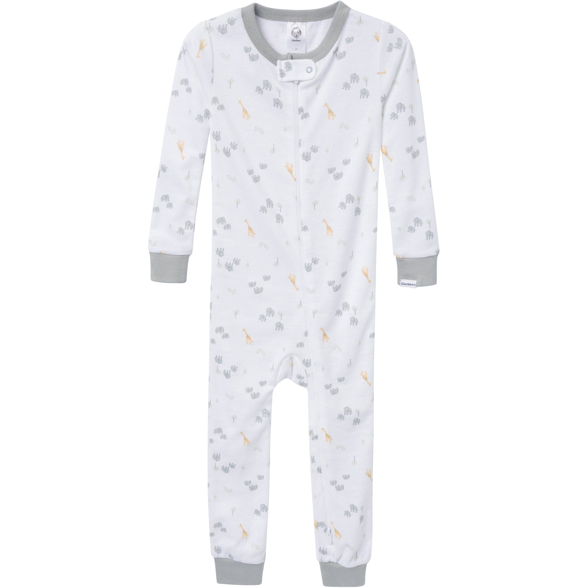 3-Pack Baby & Toddler Neutral Safari Snug Fit Footless Pajamas