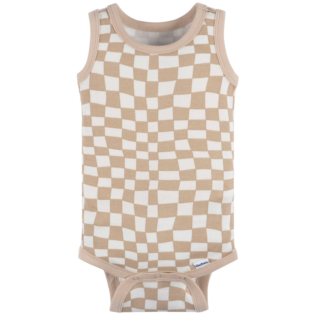 4-Pack Baby Boys Blue Bike Sleeveless Onesies® Bodysuits