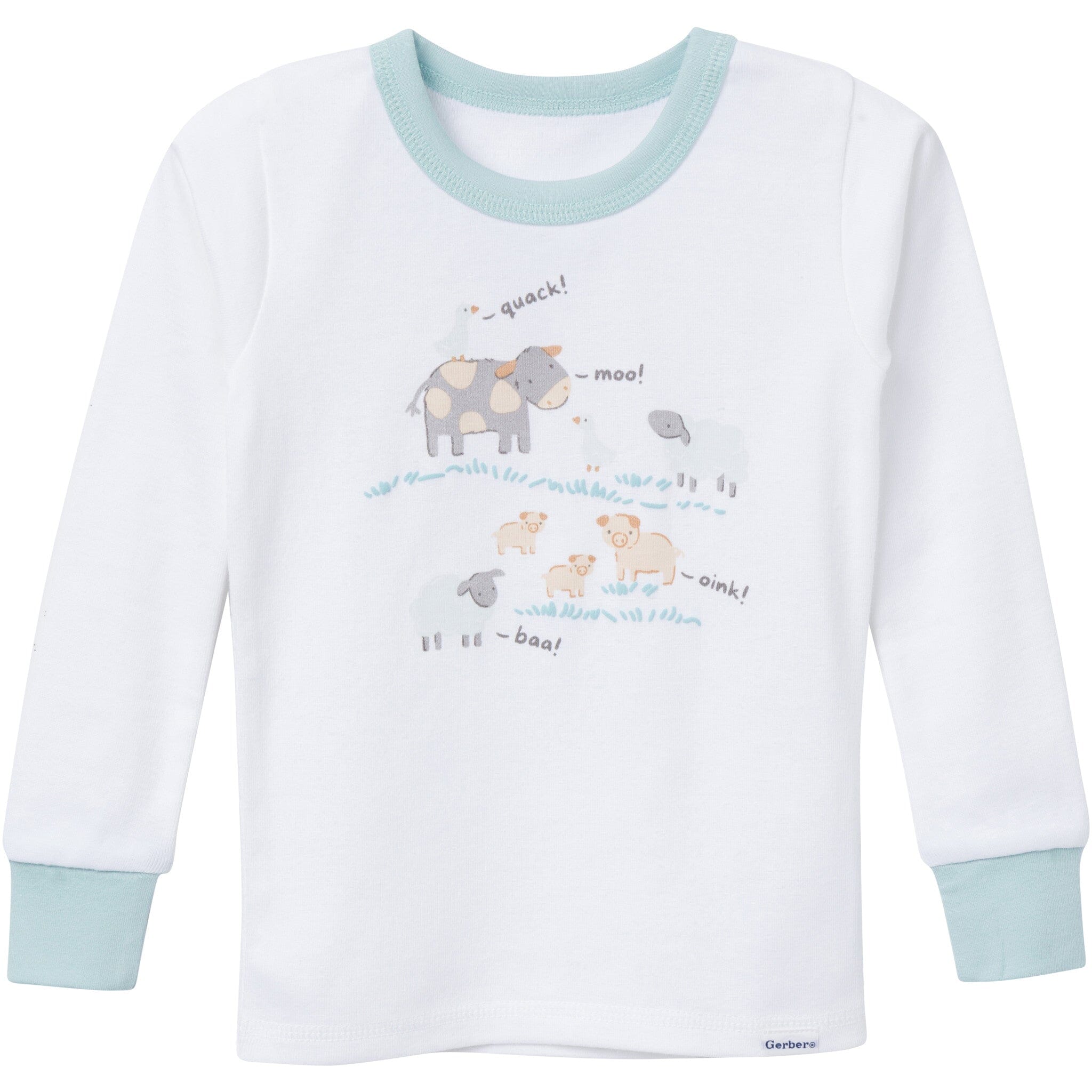 4-Piece Infant & Toddler Neutral Farm Tops and Pants Sets