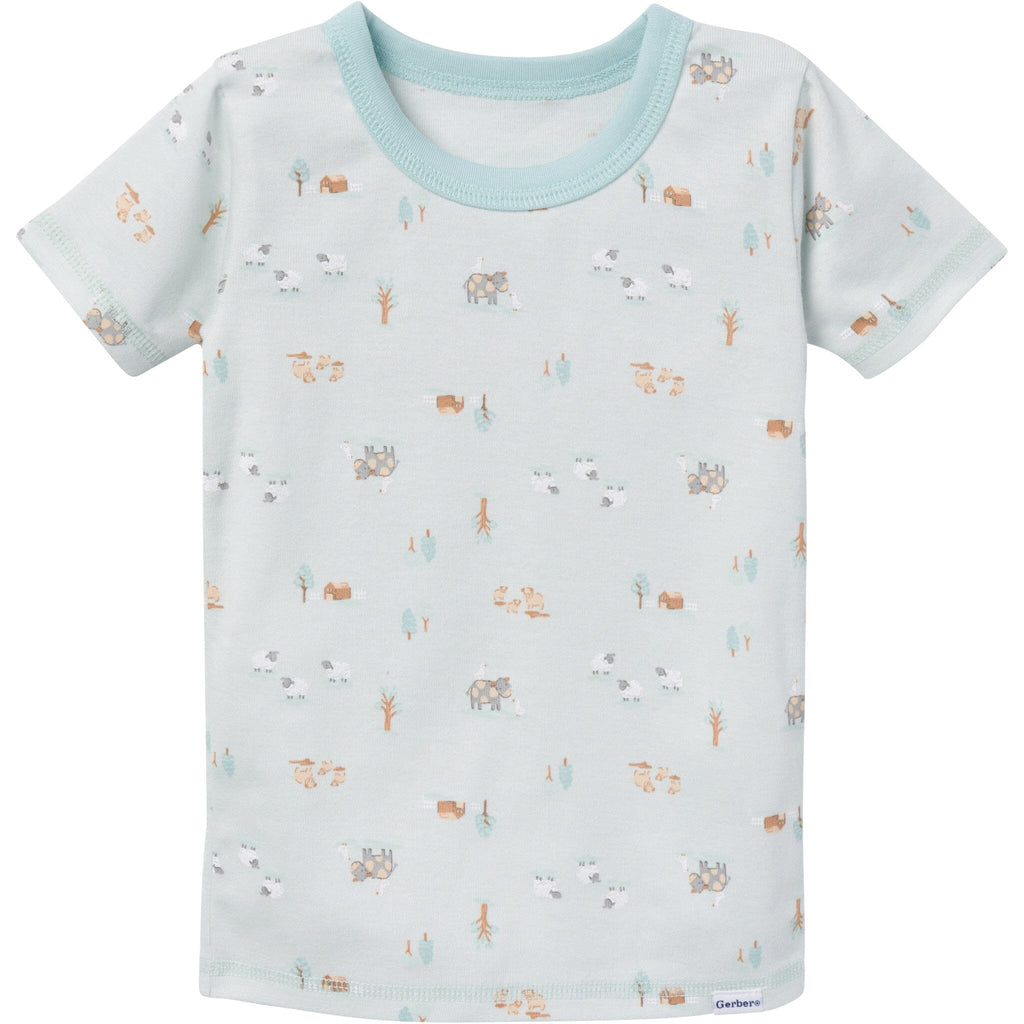 4-Piece Infant & Toddler Neutral Farm Tops and Pants Sets