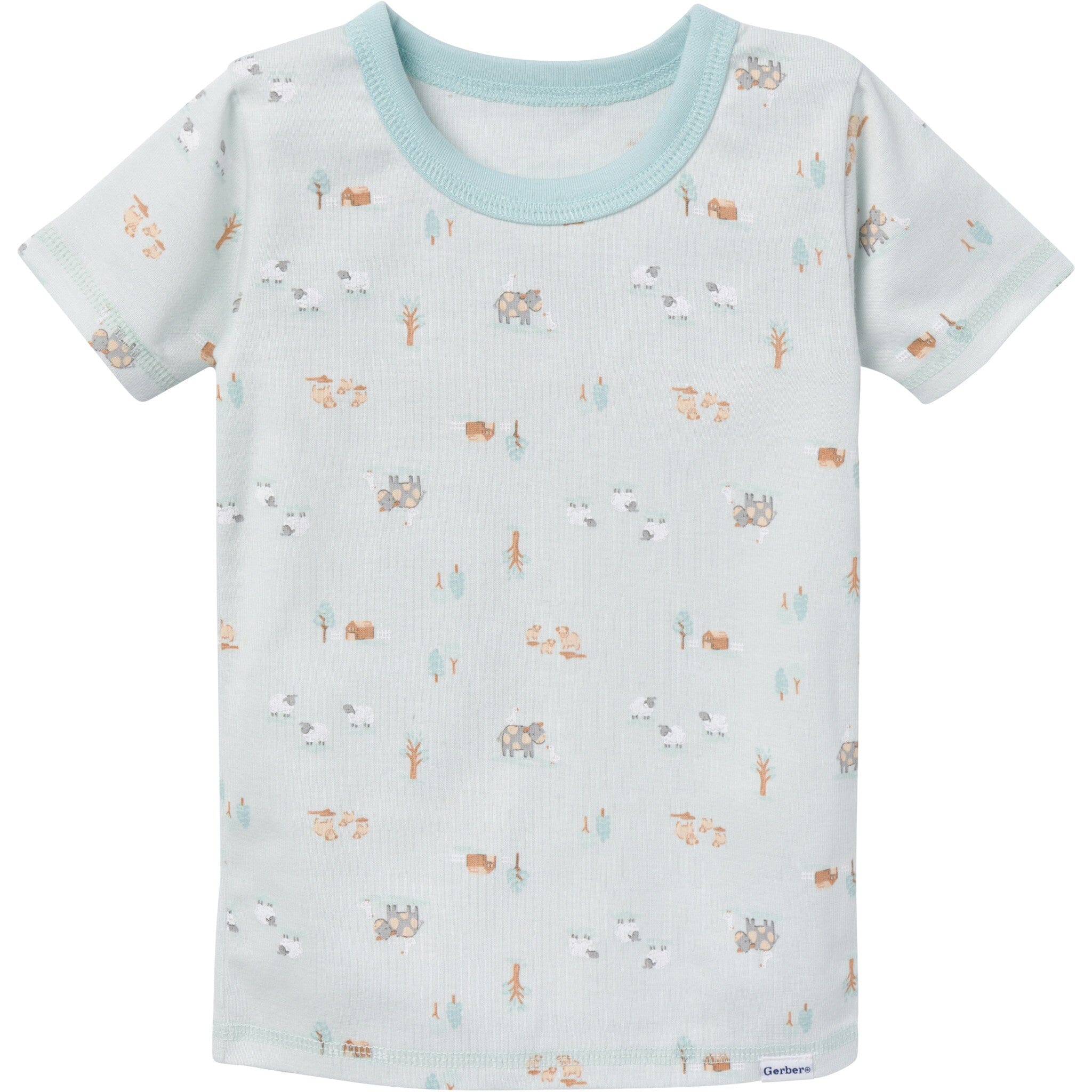 4-Piece Infant & Toddler Neutral Farm Tops and Pants Sets