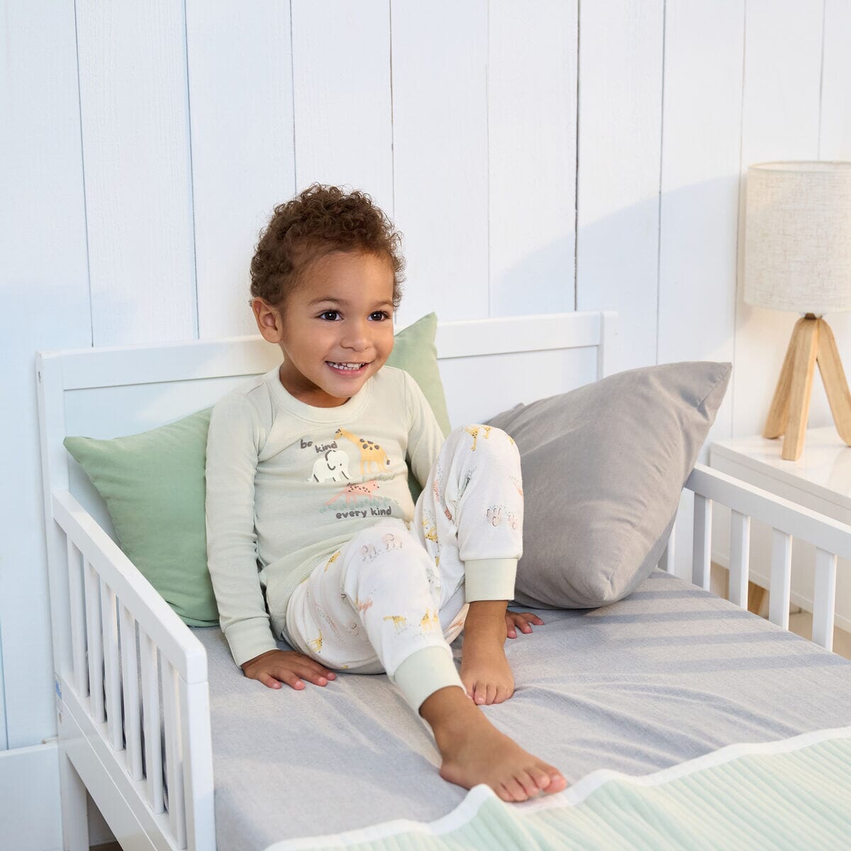 4-Piece Infant & Toddler Neutral Safari Tops and Pants Sets