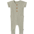 Baby Boys Green Triangles Short Sleeve Long Leg Romper