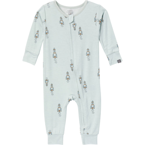 2-Pack Baby & Toddler Boys Light Sky Spaceship Viscose Snug Fit Footless Pajamas