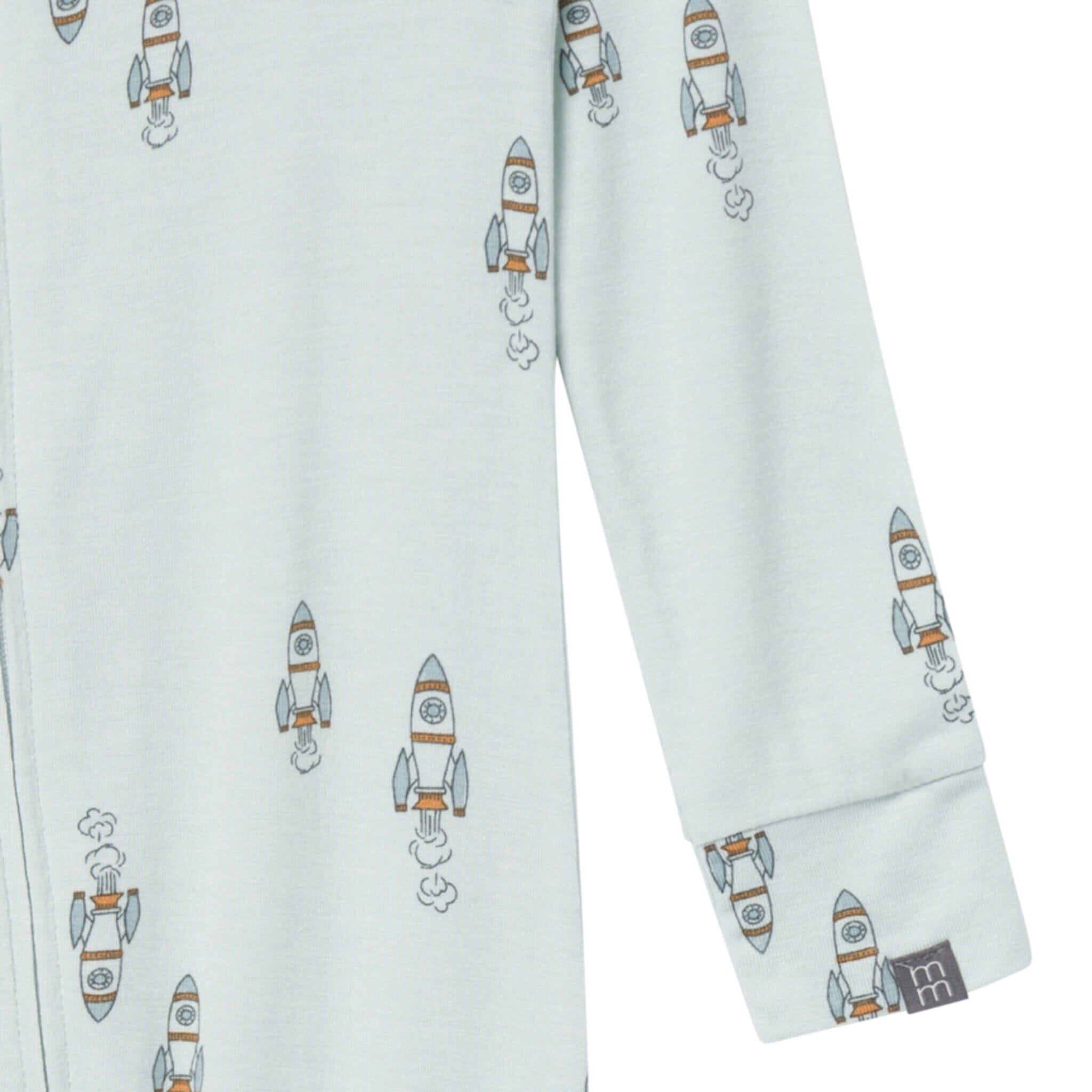 2-Pack Baby & Toddler Boys Light Sky Spaceship Viscose Snug Fit Footless Pajamas