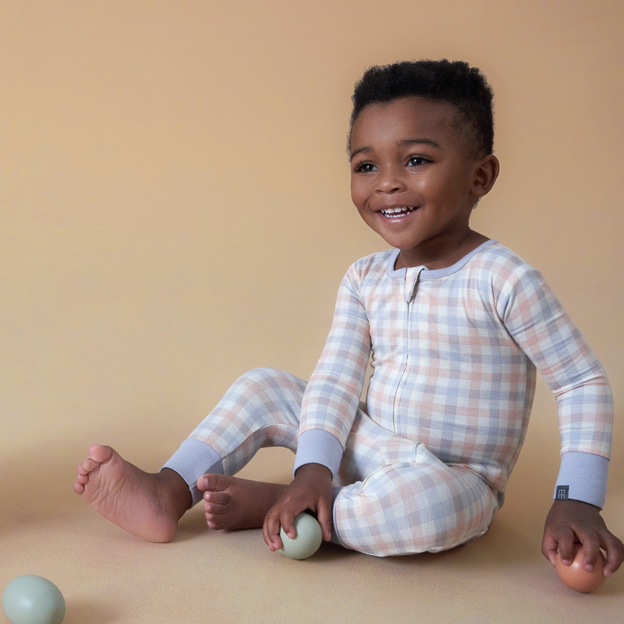 2-Pack Baby & Toddler Neutral Blue Plaid Viscose Snug Fitting Footless Pajamas
