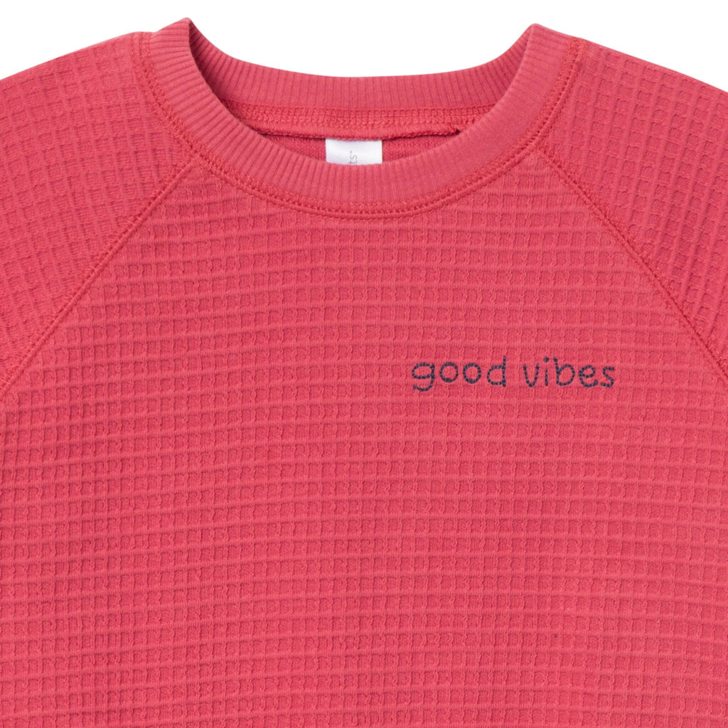 2-Piece Infant & Toddler Boys Dusty Red Long Sleeve Top and Shorts Set