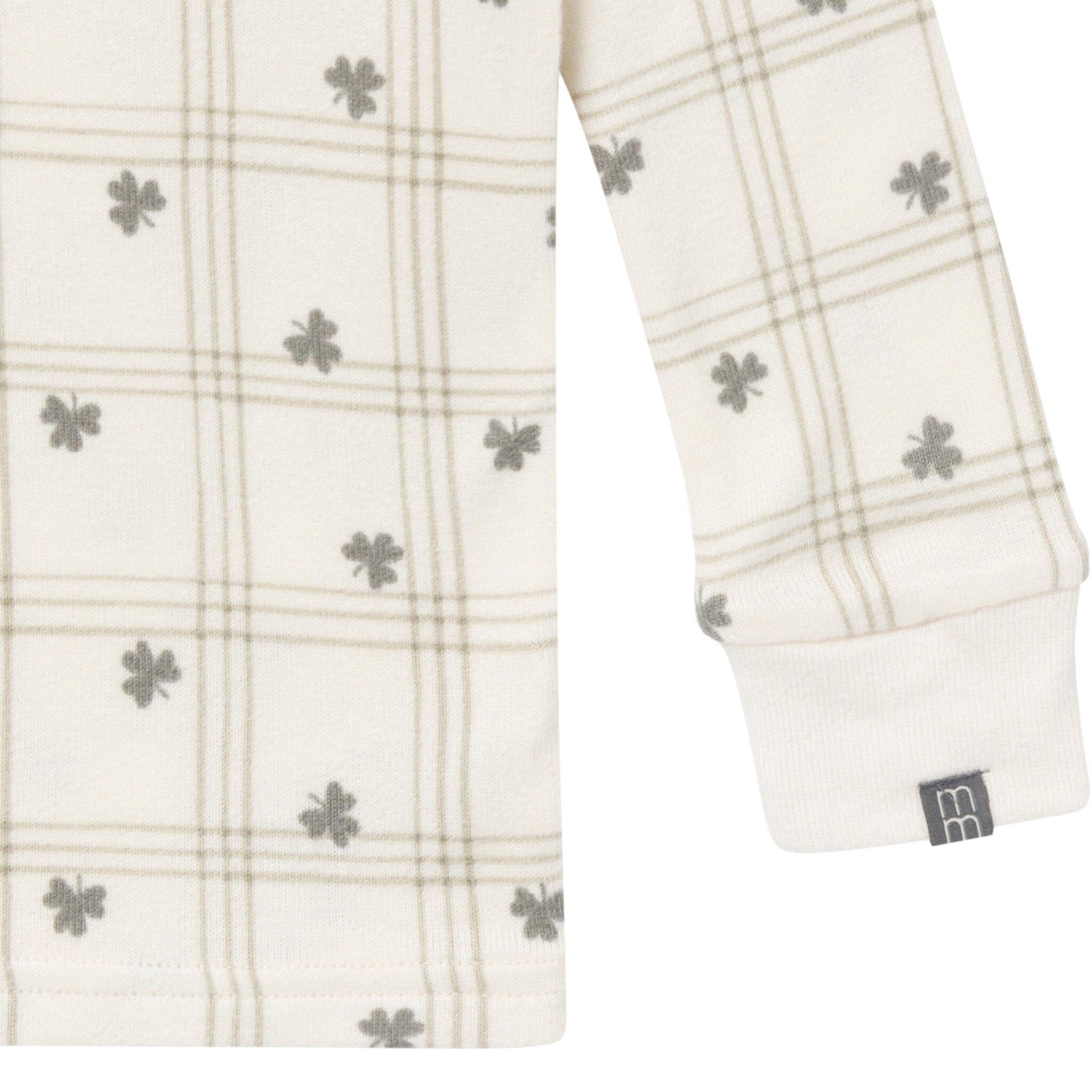 2-Piece Infant & Toddler Neutral Ivory Shamrock Snug Fitting Hacci Pajamas Set