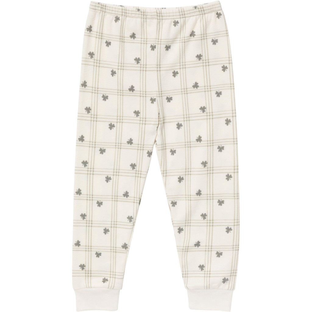 2-Piece Infant & Toddler Neutral Ivory Shamrock Snug Fitting Hacci Pajamas Set