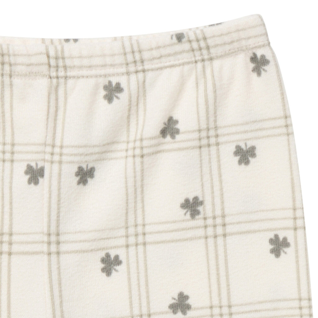 2-Piece Infant & Toddler Neutral Ivory Shamrock Snug Fitting Hacci Pajamas Set
