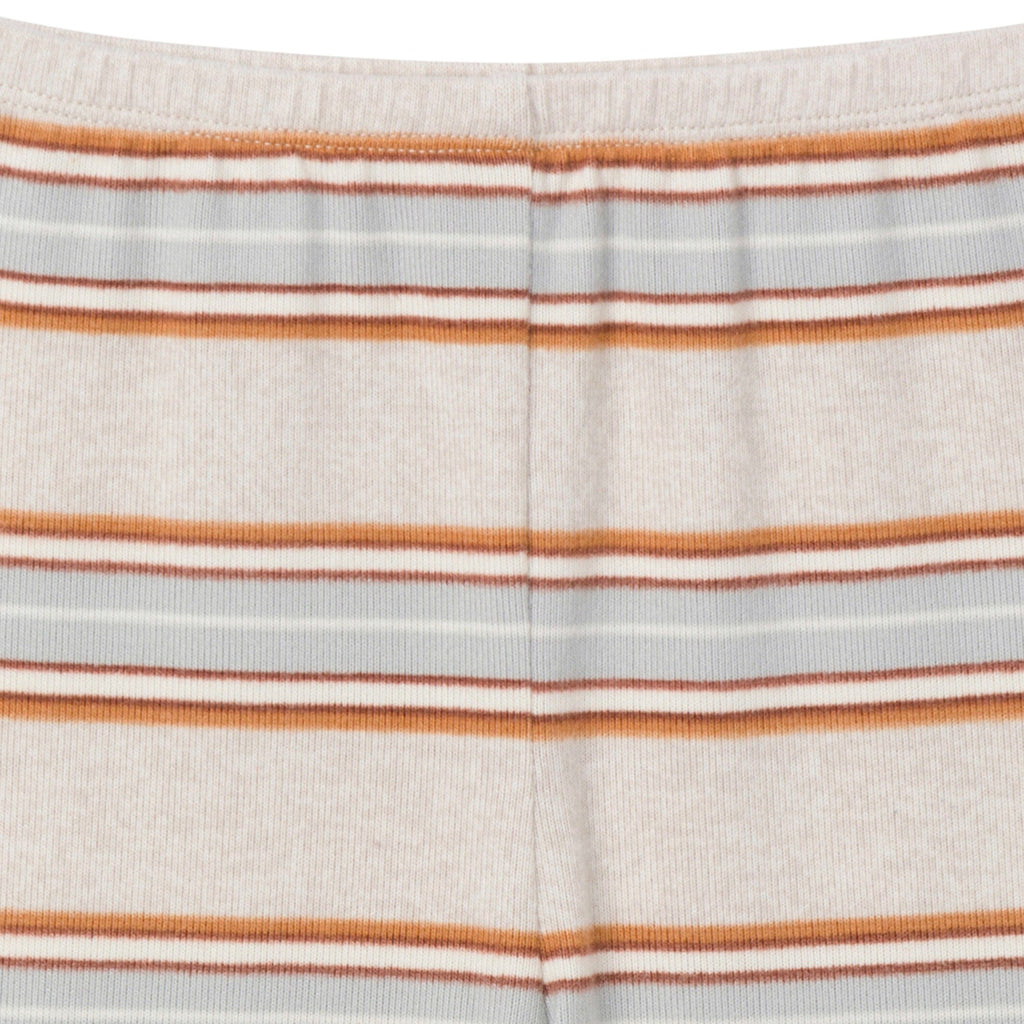 2-Piece Infant & Toddler Neutral Oatmeal Heather Stripe Hacci Pajama Set