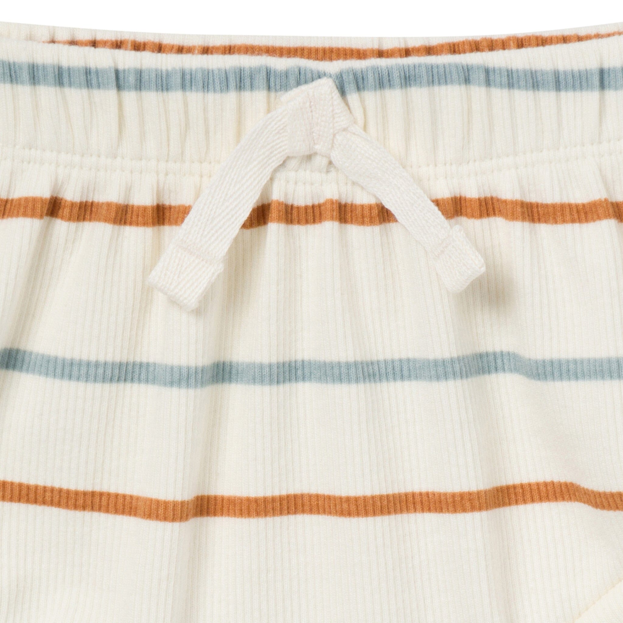 4-Piece Baby Boys Ivory Stripe Short Sleeve Bodysuits and Shorts Set