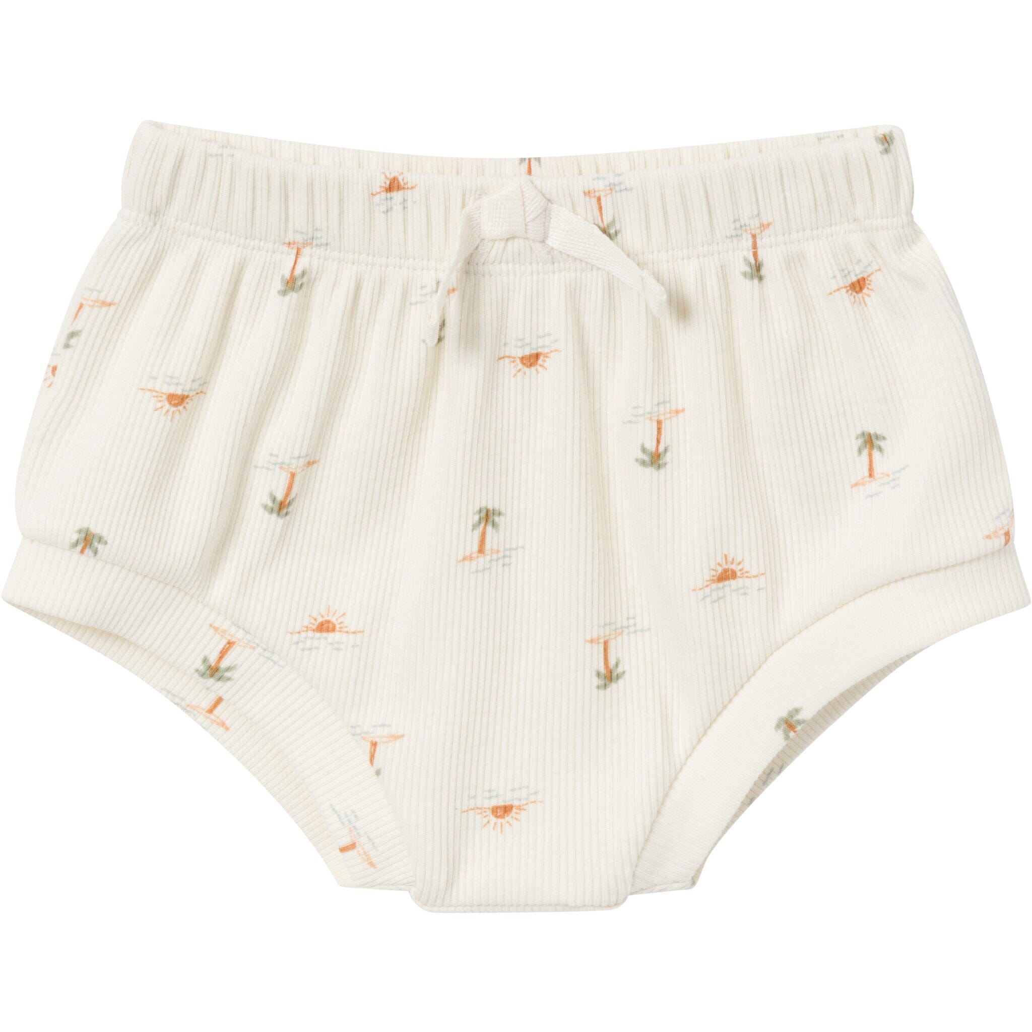 4-Piece Baby Neutral Ivory Mini Island Short Sleeve Bodysuits and Shorts Set