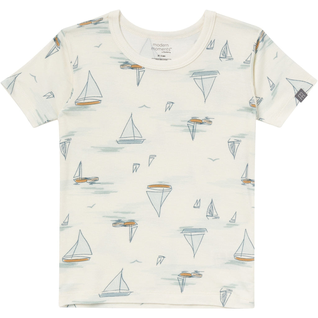 4-Piece Infant & Toddler Boys Ivory Sailing Viscose Snug Fitting Pajamas