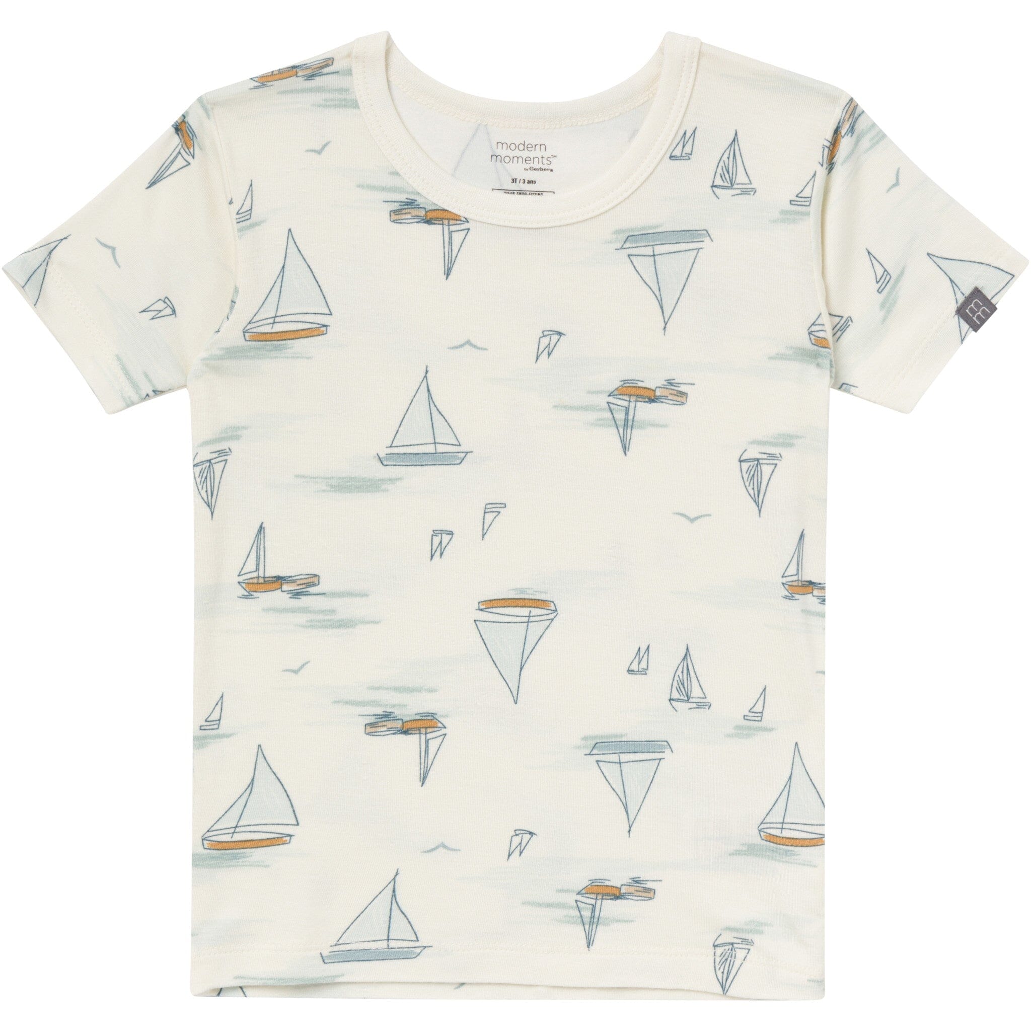 4-Piece Infant & Toddler Boys Ivory Sailing Viscose Snug Fitting Pajamas