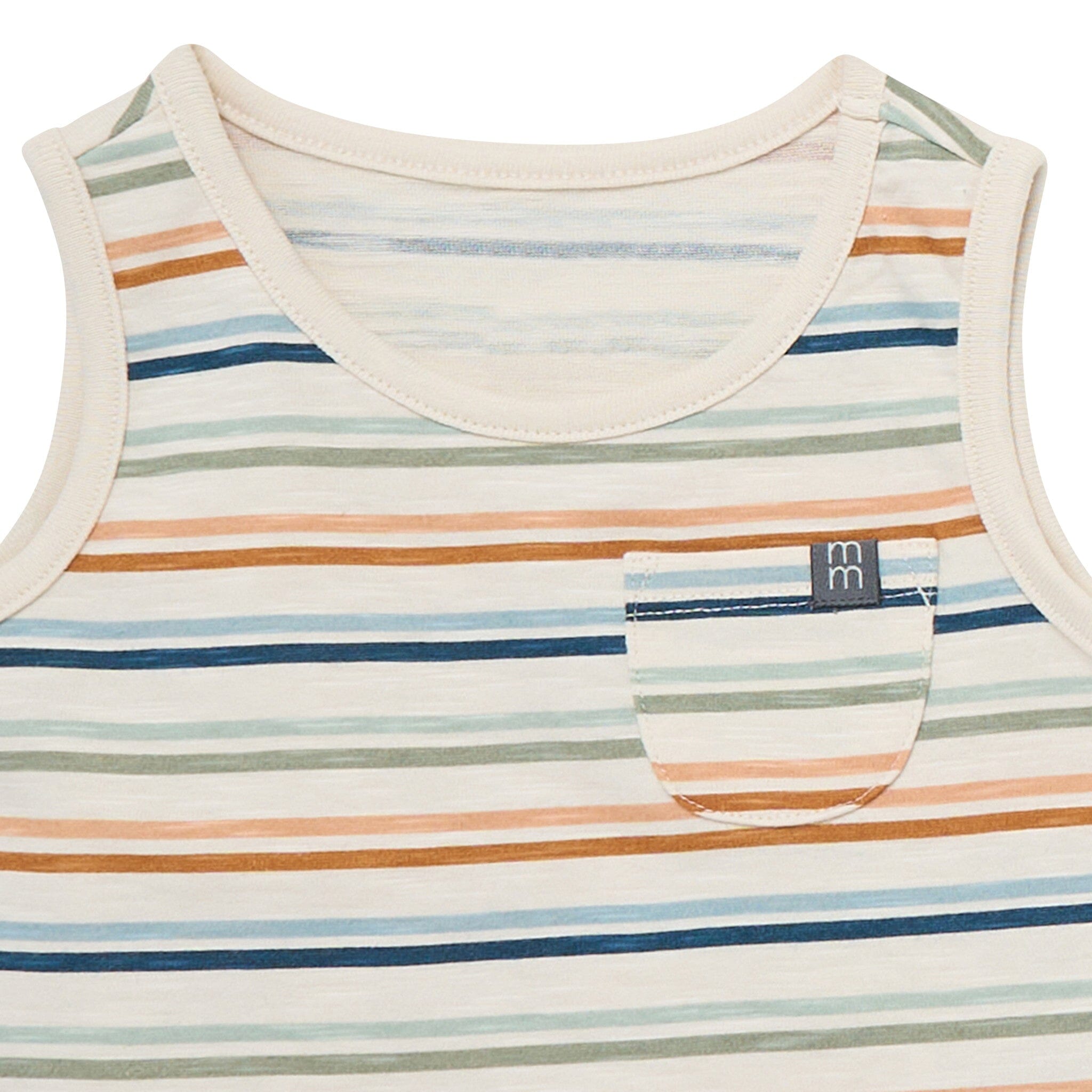 4-Piece Baby Boys Beige Stripe Sleeveless Shirts and Shorts Set