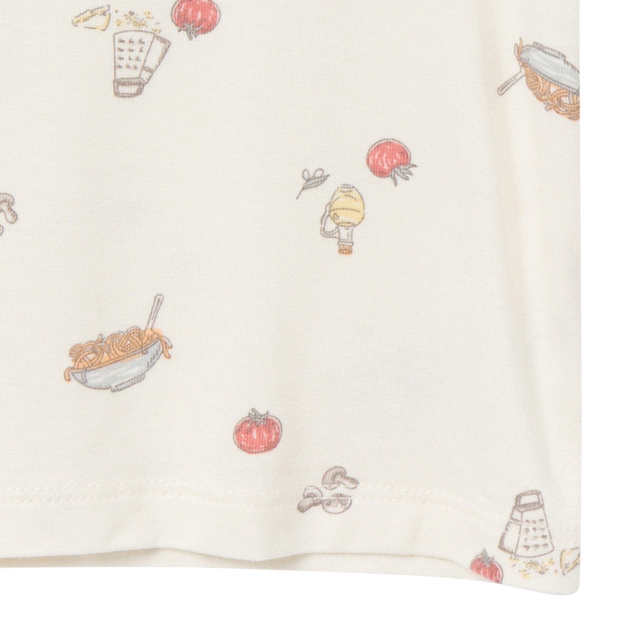 4-Piece Infant & Toddler Neutral Pasta Dinner Viscose Snug Fitting Pajamas