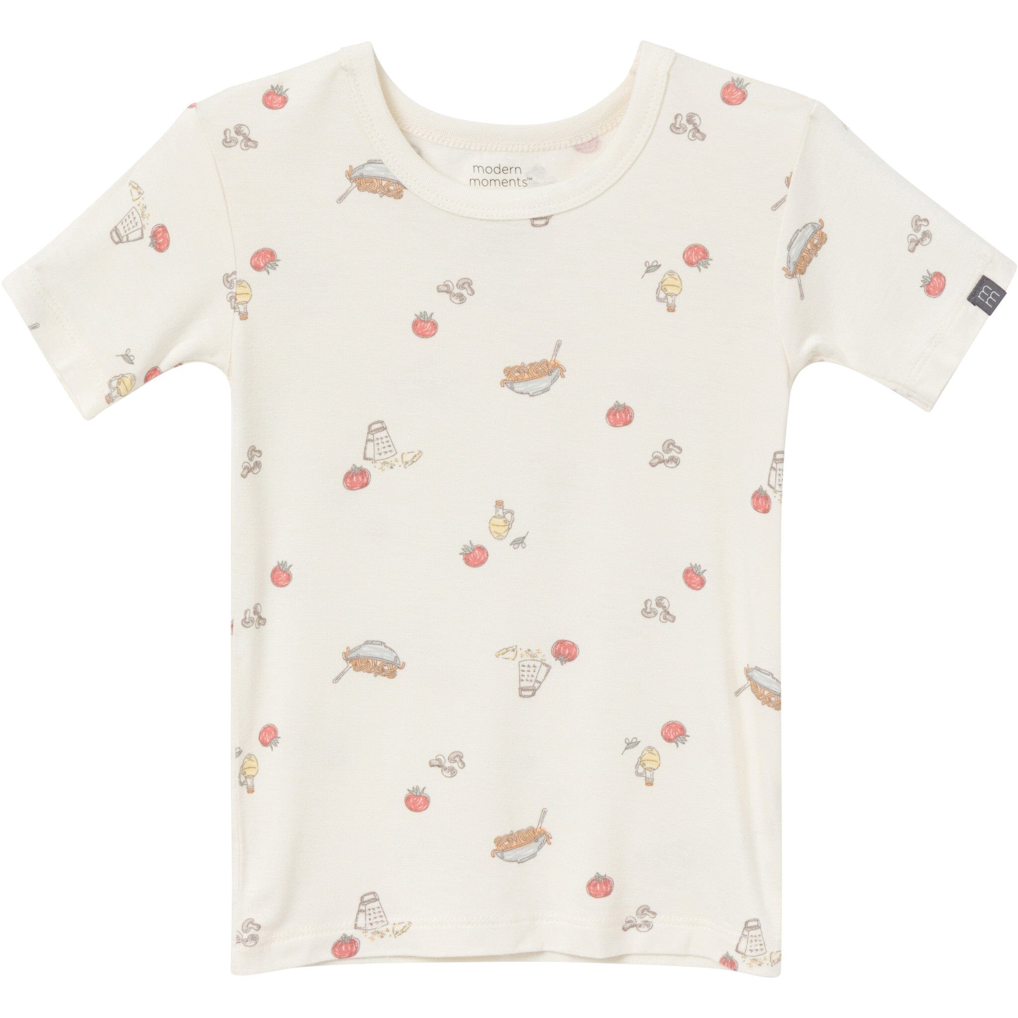 4-Piece Infant & Toddler Neutral Pasta Dinner Viscose Snug Fitting Pajamas