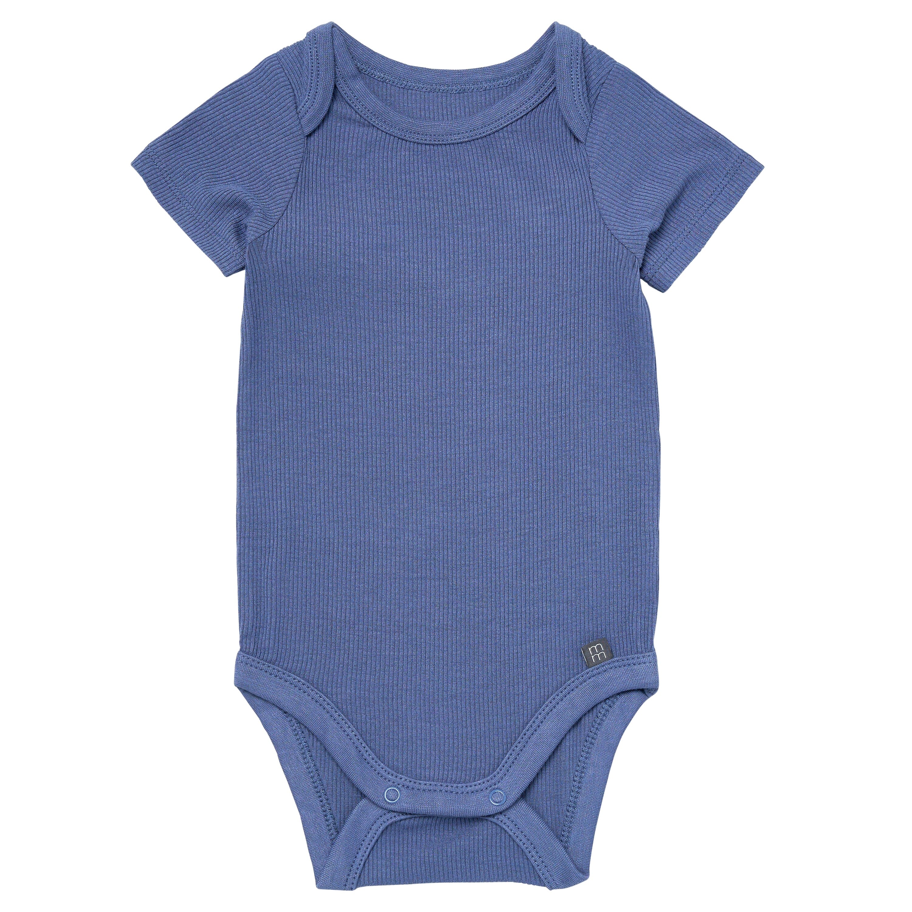 4-Piece Baby Boys Light Blue Whale Viscose Bodysuits and Pants Set