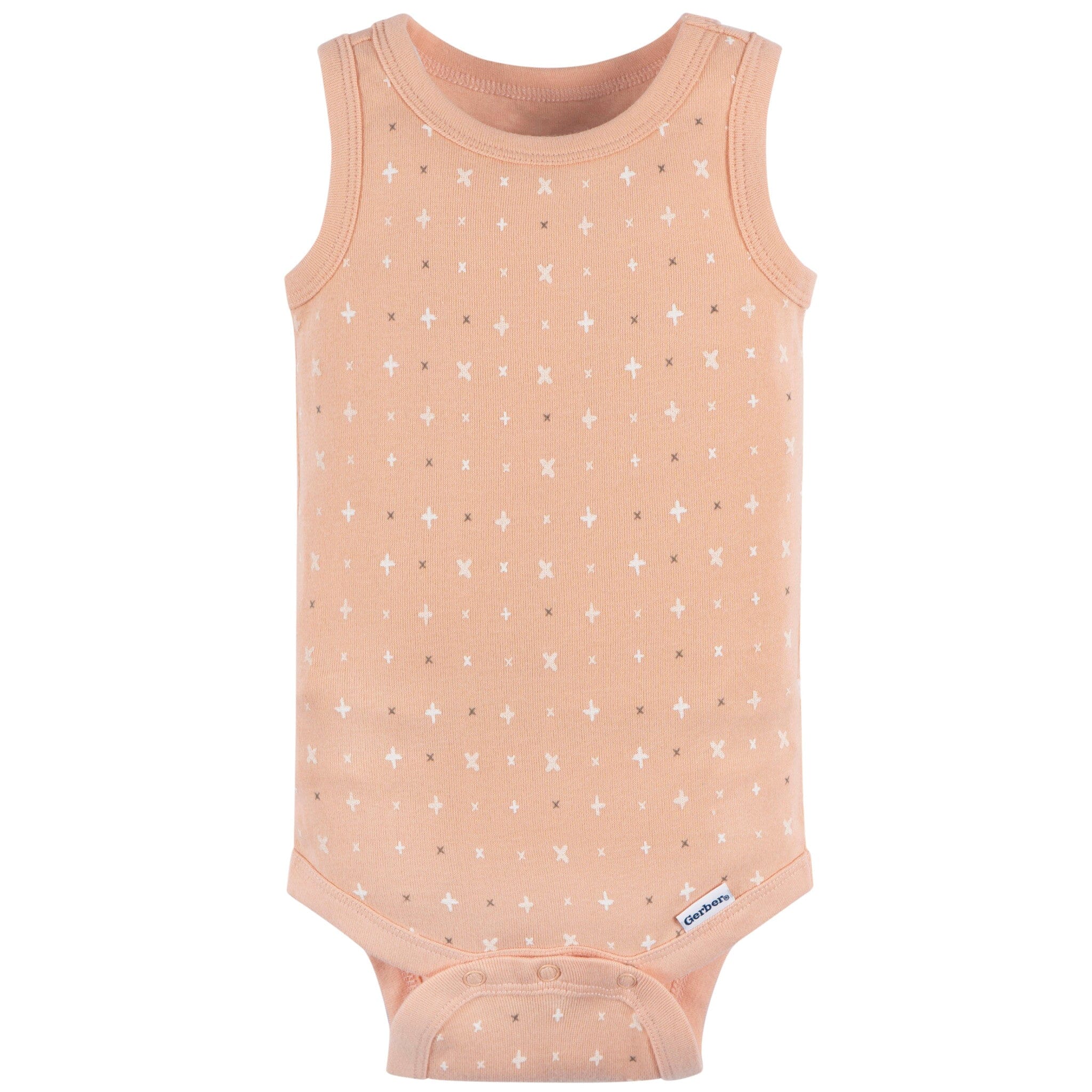 4-Pack Baby Neutral Ivory Safari Sleeveless Onesies® Bodysuits
