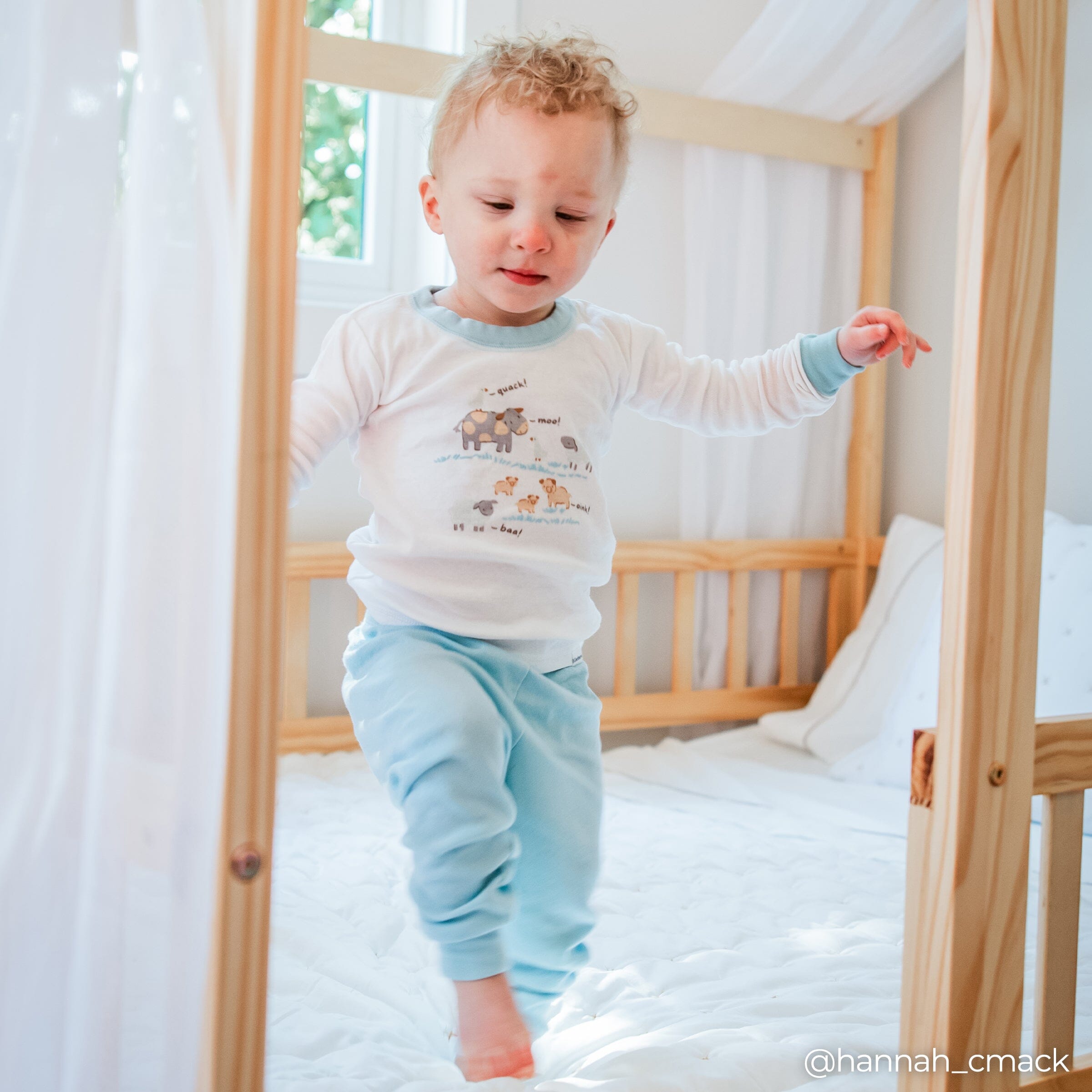 4-Piece Infant & Toddler Neutral Farm Tops and Pants Sets