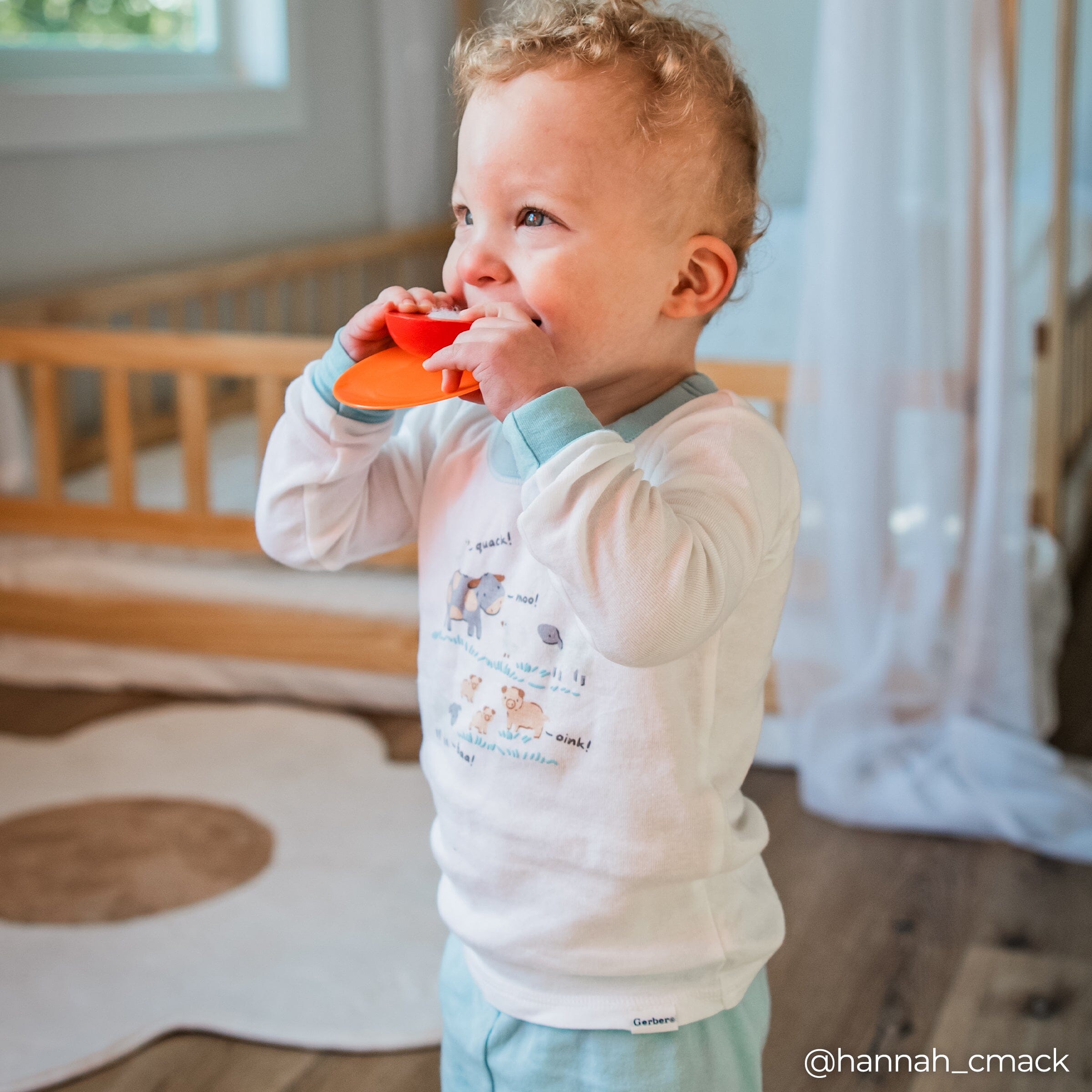 4-Piece Infant & Toddler Neutral Farm Tops and Pants Sets