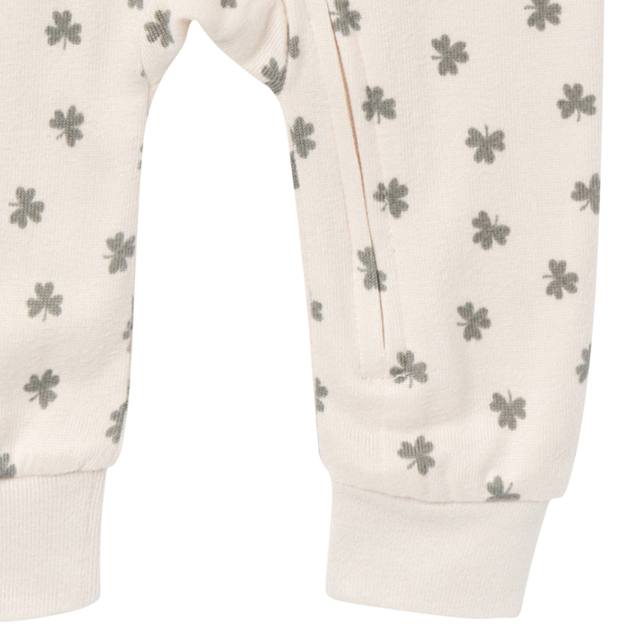 Baby & Toddler Neutral Beige Shamrock Snug Fitting Footless Hacci Pajamas