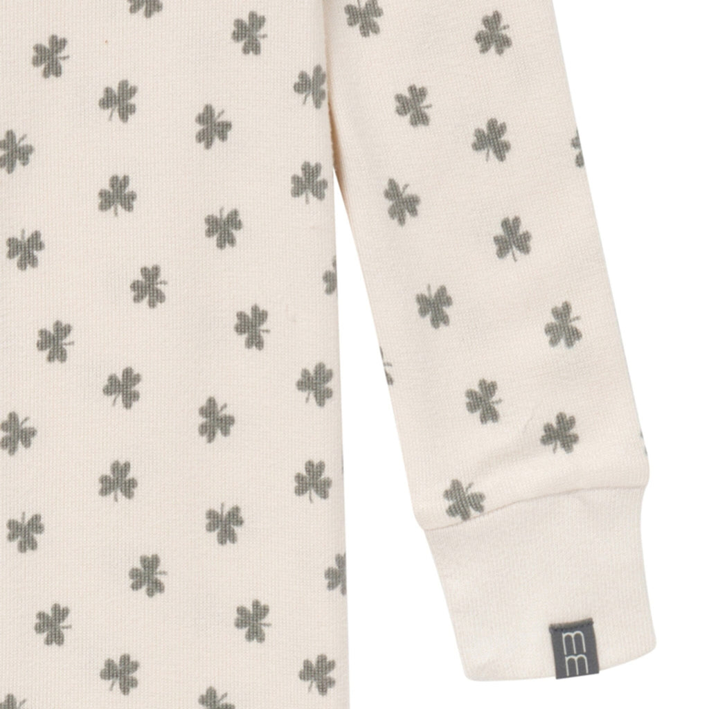 Baby & Toddler Neutral Beige Shamrock Snug Fitting Footless Hacci Pajamas