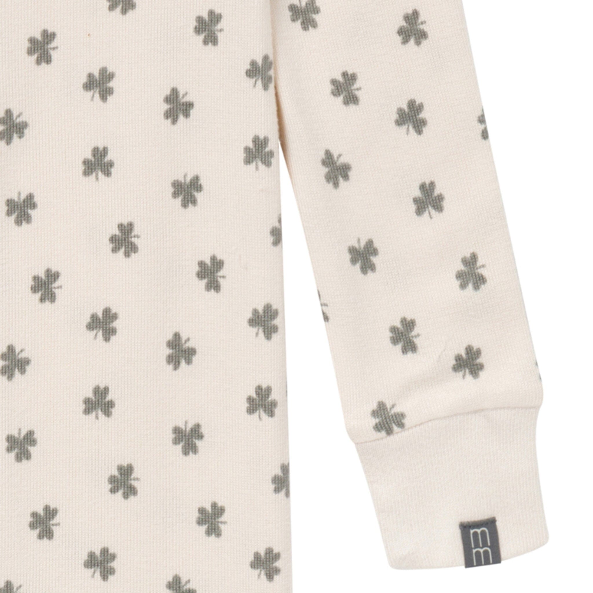 Baby & Toddler Neutral Beige Shamrock Snug Fitting Footless Hacci Pajamas