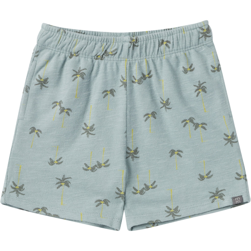 2-Piece Infant & Toddler Boys Blue Palms Button Front Shirt and Shorts Set